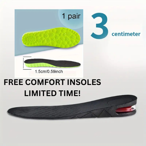 Height Increase Insole, 3-Layer for Men & Women